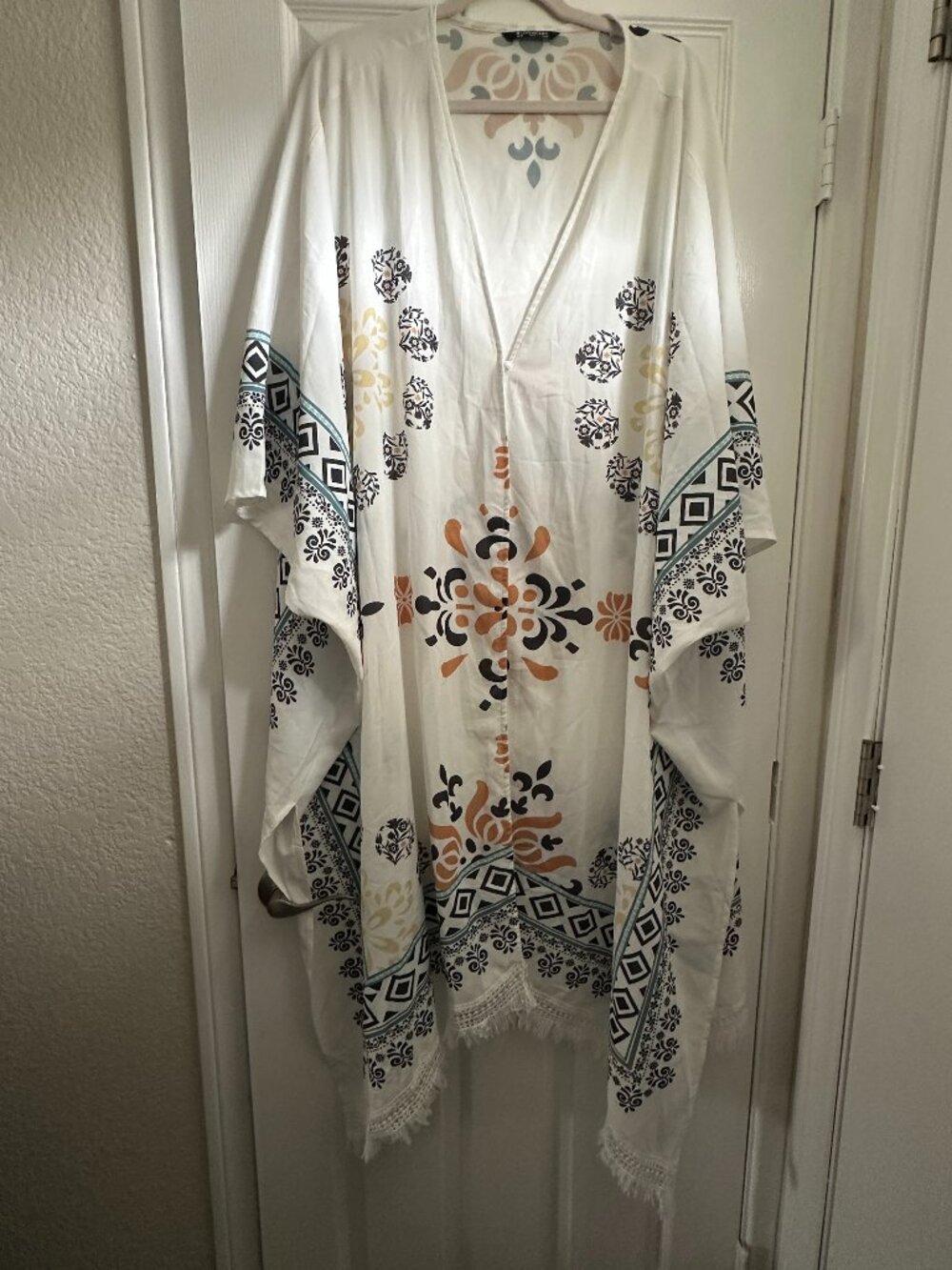 BloomChic Size 30 Boho Kaftan Swim Cover Up Tassel Resort Wear